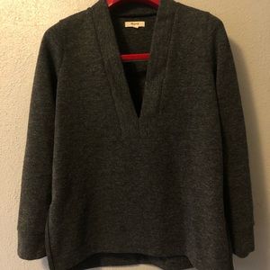 Madewell dark grey knit top